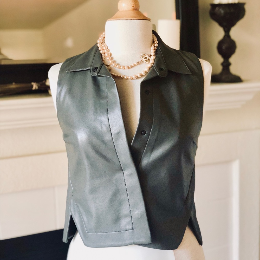 Intermix Bailey 44 Vegan Leather Vest